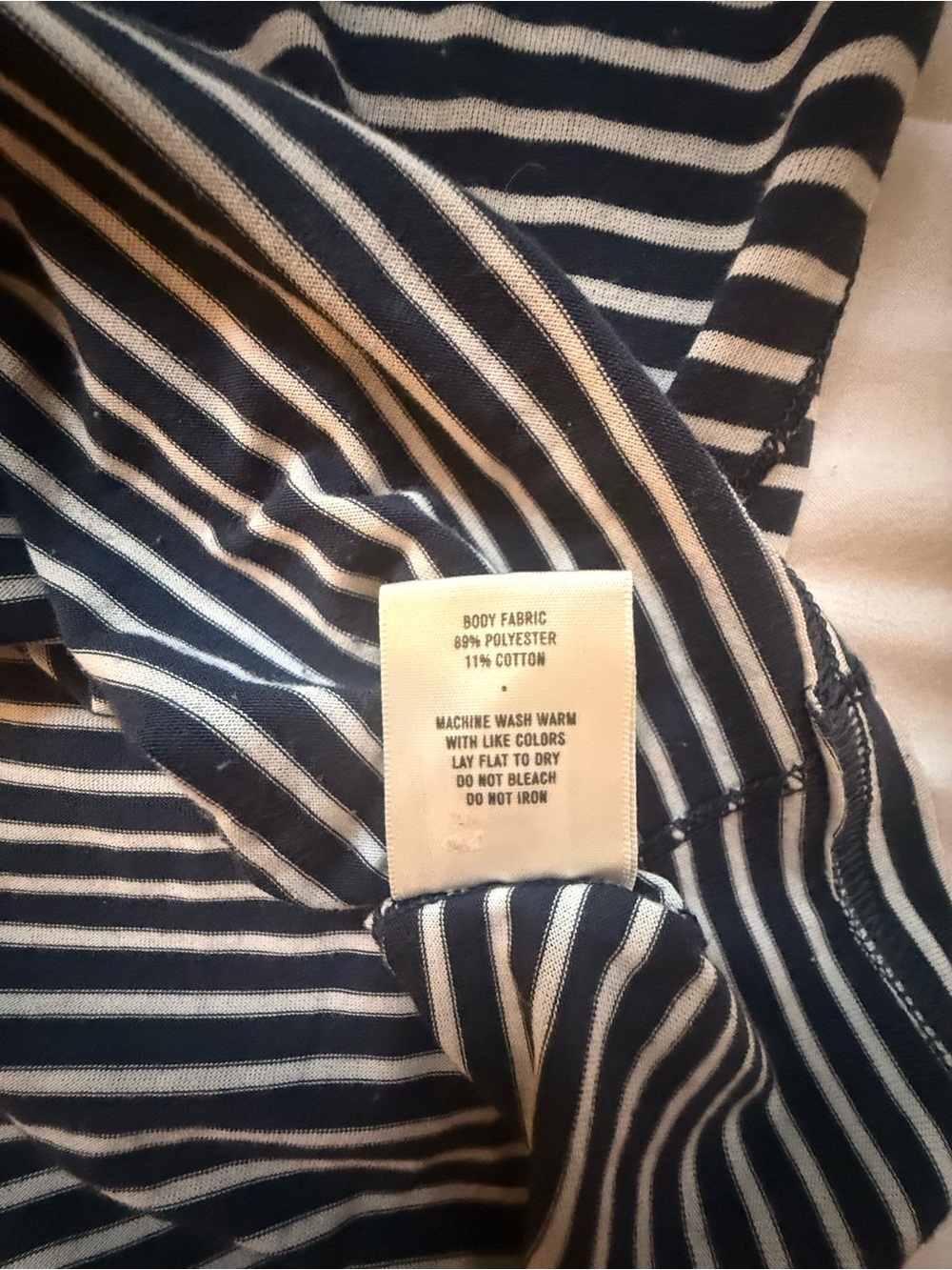 Tracksmith Cannonball Run Blue and White Striped Long Sleeve Crew - Picture 6 of 8